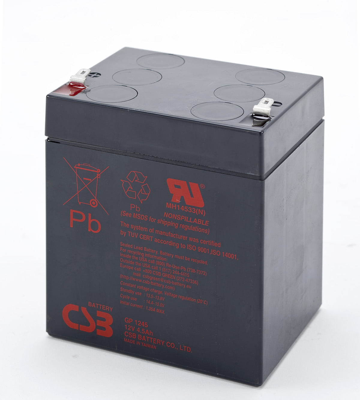 CSB蓄电池GP1245（12V4.5AH）